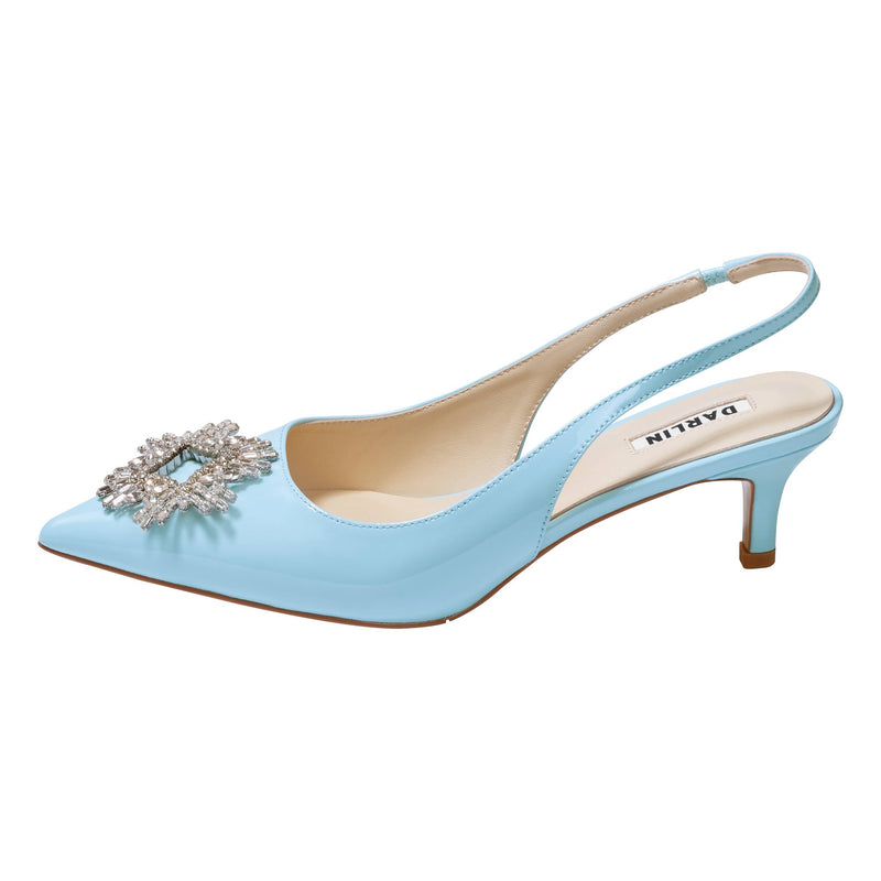 2 INCHES BABY BLUE GLOSSY POSIE GLAZE 